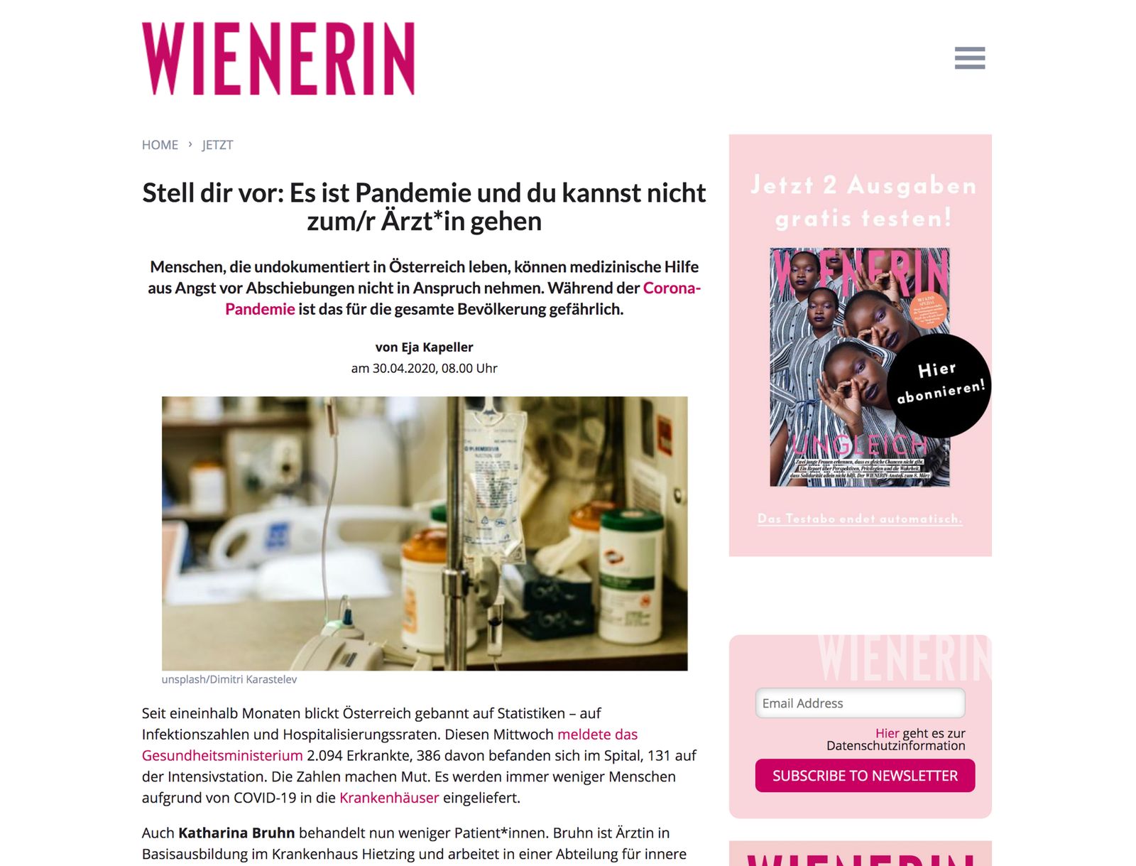 Stell dir vor: Es ist Pandemie und du kannst nicht zum/r Ärzt*in gehen