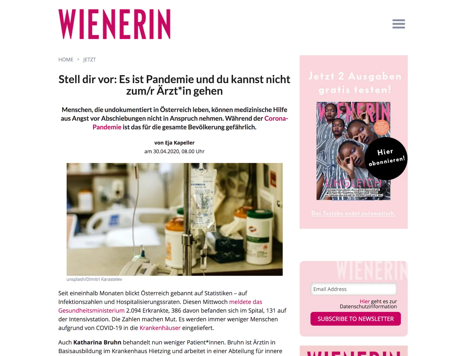 Stell dir vor: Es ist Pandemie und du kannst nicht zum/r Ärzt*in gehen