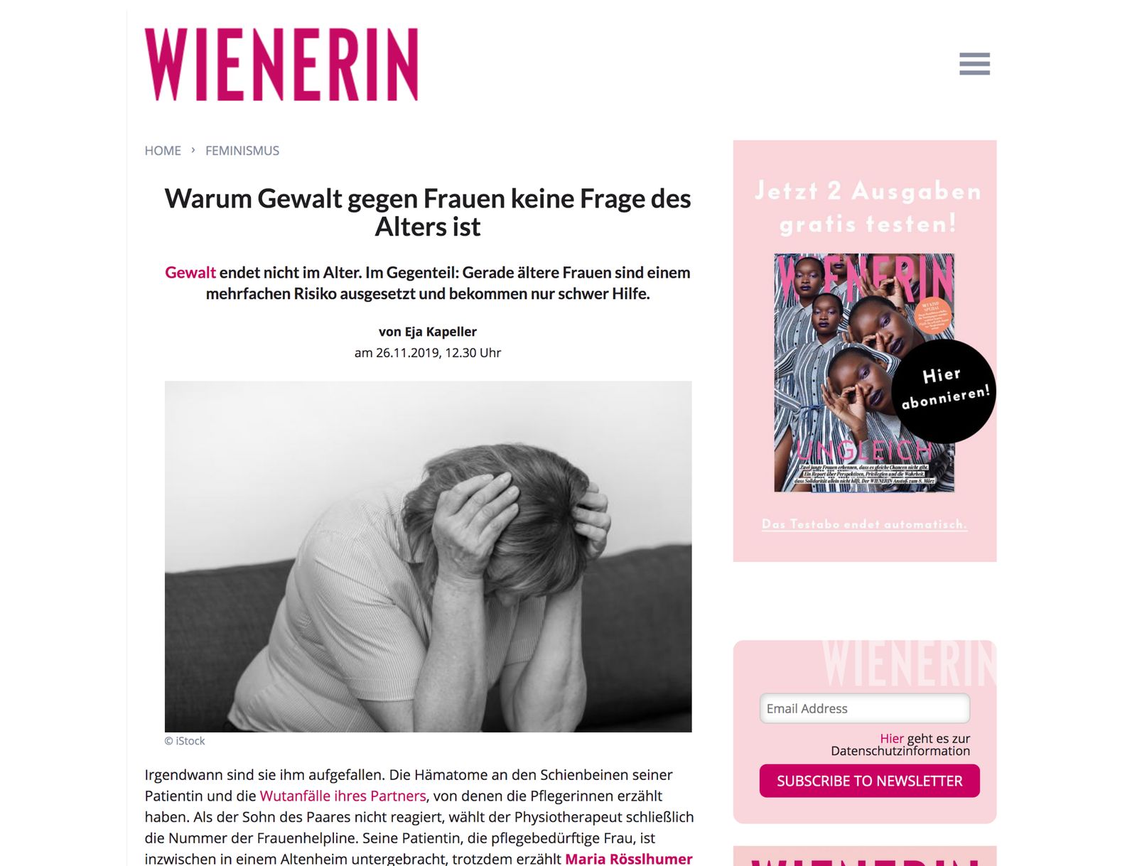 Warum Gewalt gegen Frauen keine Frage des Alters ist