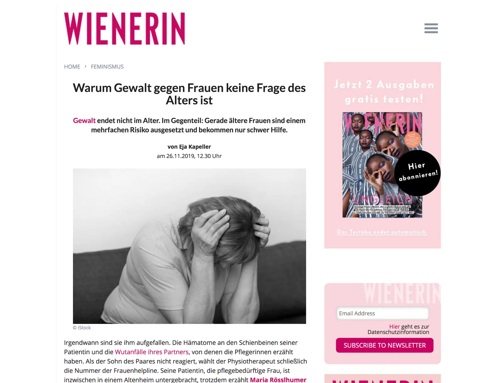 Warum Gewalt gegen Frauen keine Frage des Alters ist