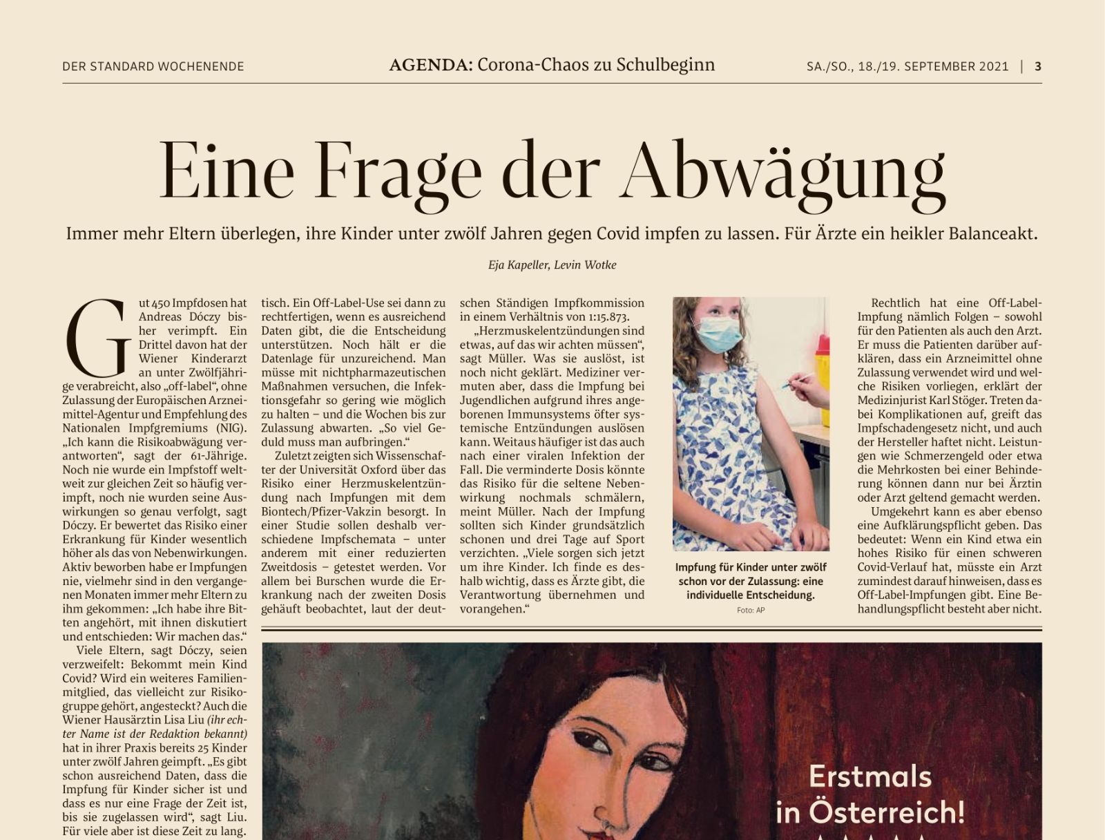 Off-Label-Impfung für Kinder: Abwägungssache