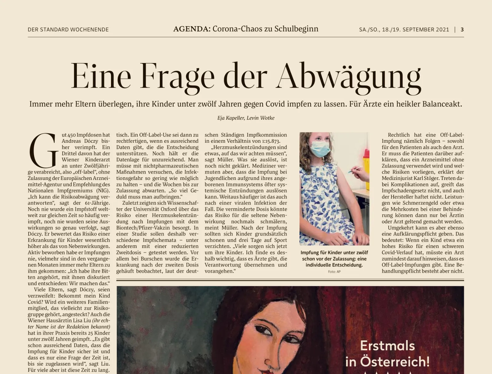 Off-Label-Impfung für Kinder: Abwägungssache