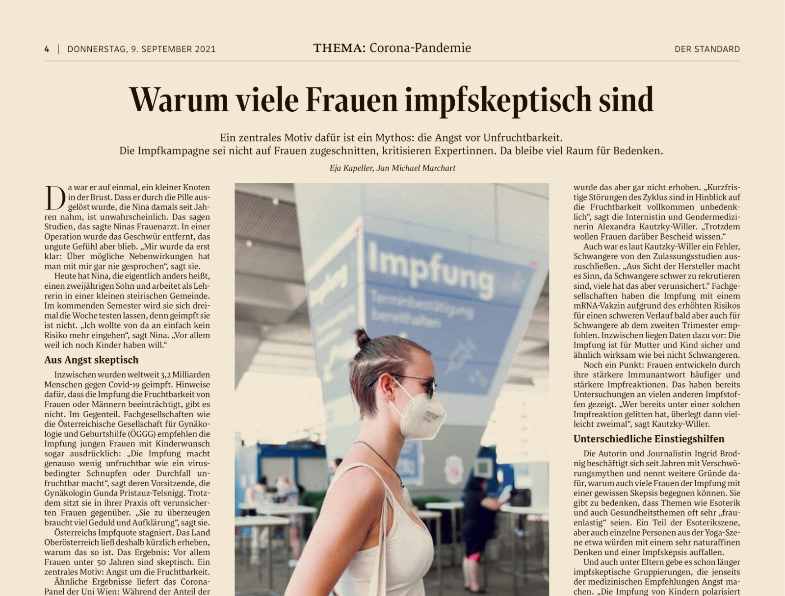 Impfskeptische Frauen haben mehr Angst vor Nebenwirkungen als Männer