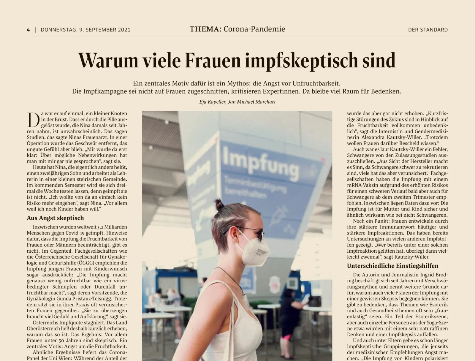 Impfskeptische Frauen haben mehr Angst vor Nebenwirkungen als Männer