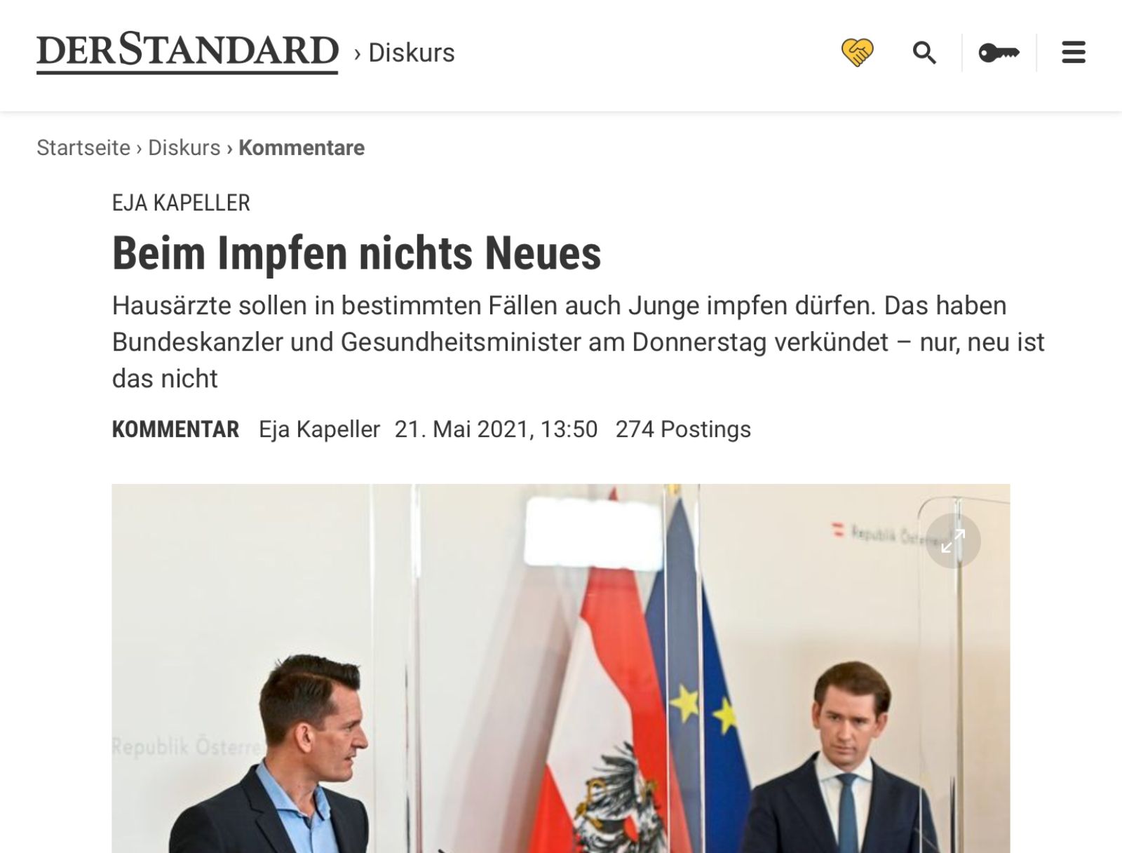 Beim Impfen nichts Neues